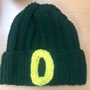 Oregon duck beanie hat slouchy hat green